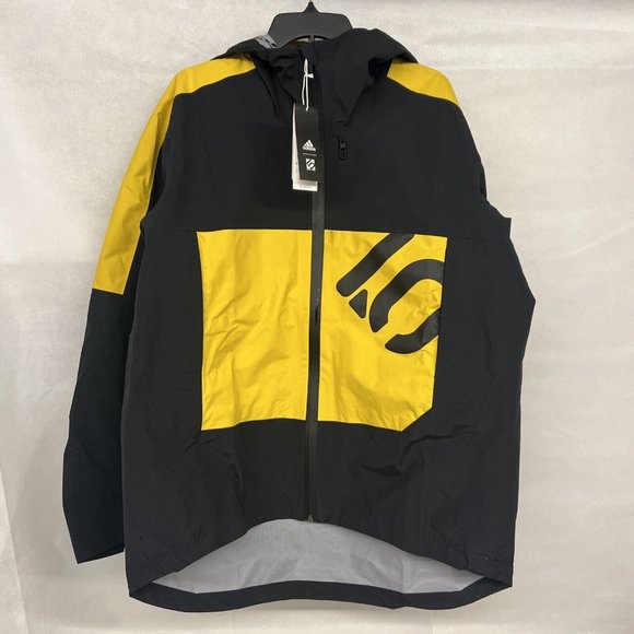 Five Ten Other - Adidas Five Ten All Mountain RAIN.RDY Jacket | Black Hazy Yellow XL X-Large Hood